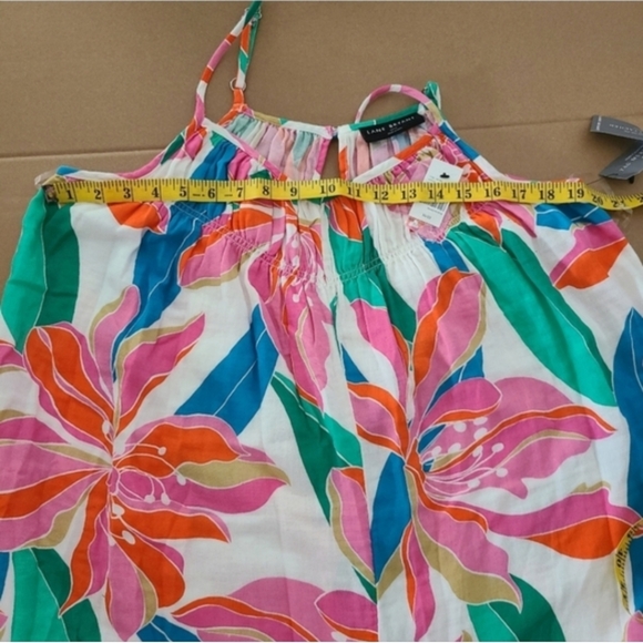 Lane Bryant Vibrant Tropical Floral Print Cotton Jumpsuit - Picture 7 of 10